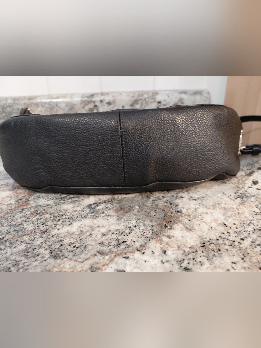 Coach Black Pebbled Leather Turnlock Hobo Bag W/Crossbody Strap No Hngtag Gold - Picture 11 of 12